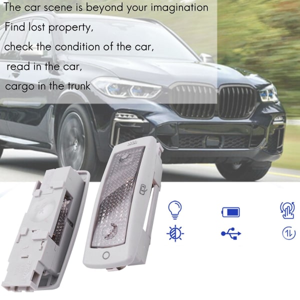 Bagrude Læselampe Kuppel Loftslampe 3b0947291b Til Golf Passat Beetle Tiguan Caddy Skoda Db gray