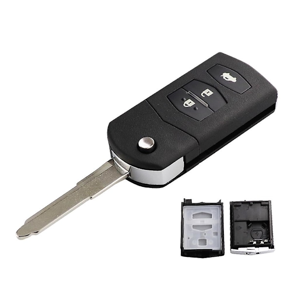 Fjernkontroll Nøkkelhus For Mazda 2 3 5 6 Serie M6 MX5 CX5 CX7 CX9 RX8 2005 2006 2007 2008 2009 2010 2011 2015 Uskåret Blad [DB] 3BT Small Set