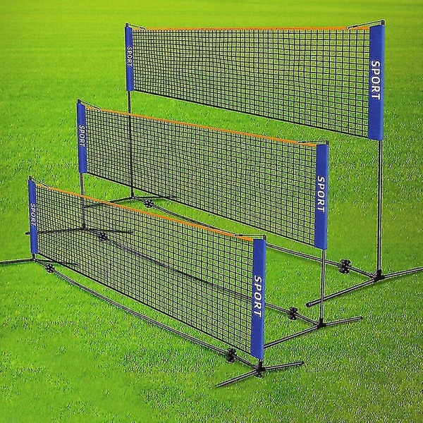 Bärbar hopfällbar enkel 3m 4m 5m 6m tennisnät badmintonnät [DB] 3.1M