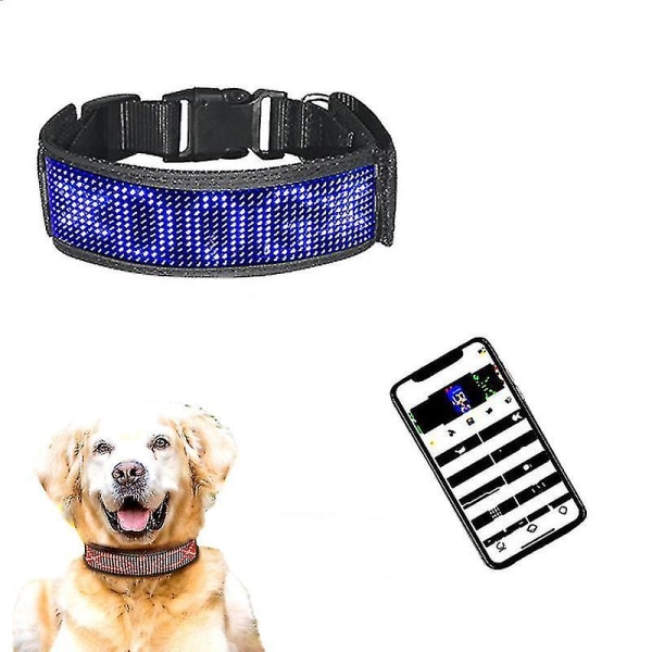 Led Display Kjæledyrhalsbånd Anti- Messaa Able Collar Rope Dog Emitting Led Collar