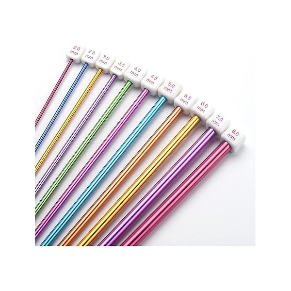 Tunisian Crochet Hooks Set, 11 Packs Tunisian Crochet Hook Afghan Aluminum Crochet Needle (2mm To 8mm
