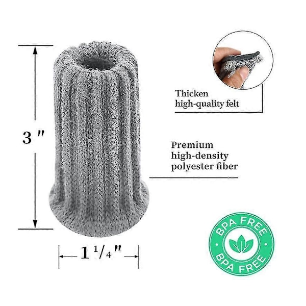 16 st Stolsbensskydd Stickade Möbelstrumpor [DB] Grey