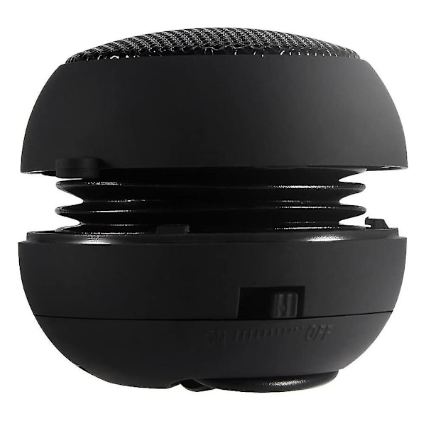 Minihögtalare med 3,5 mm ljudkabel, lågspänning, inbyggt batteri, utdragbar högtalare för {DB} black