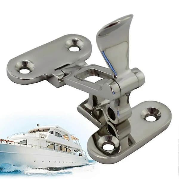 Rustfrit stål marine lås 316 Rustfrit stål låsbar Toggle Clamp Latch Hold Down Clamp Latch [DB] Silver