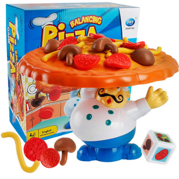 Topple Pizza Stacking Game Tabletop Balancing Pizza Game Pile-up for 2-4 Players [DB]