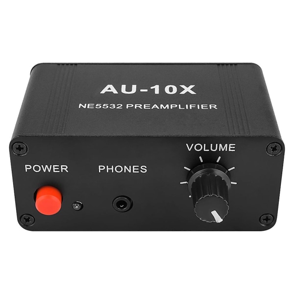 Au-10x Ne5532 Audio Signal Preamplifier Headphone Pre Amp Board Gain 20db Rca 3.5mm Volume Control Tone Dc 12v