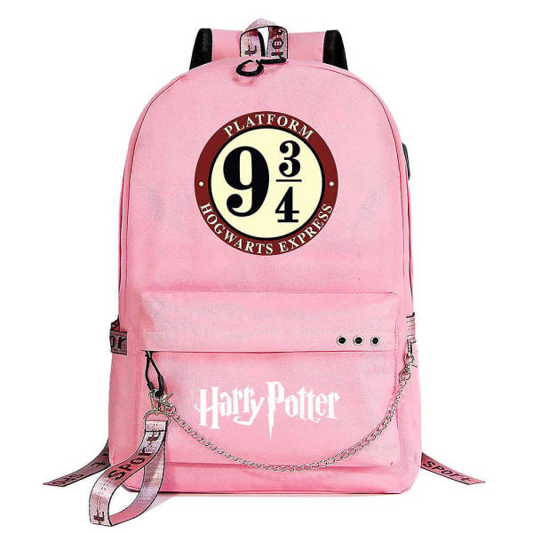 Harry Potter-rygsæk til teenagere - Moderigtigt skoletaske til drenge og piger - tegneseriedesign med rigelig kapacitet til rejser - studerendes afslappede Mochilas DB 4