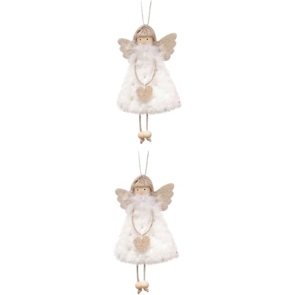 2 st Angel Girl Hänge Mini Uppstoppade Änglar Miniatyr Plysch Bedårande Party Doll De Porristas Girly Decor Mini Härligt hängande hänge
