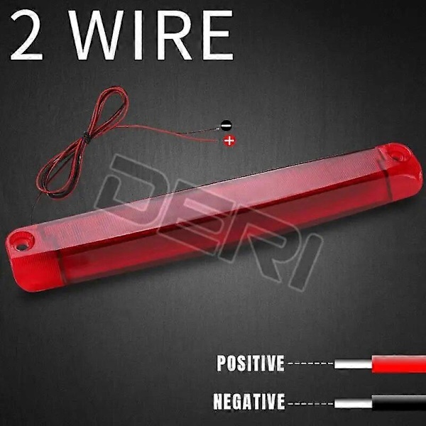 LED 3. bremselys bil tak baklys bar stoppindikator 30cm vanntett universell for bil SUV Seden ekstra baklys del db 1pc Red Shell CHINA