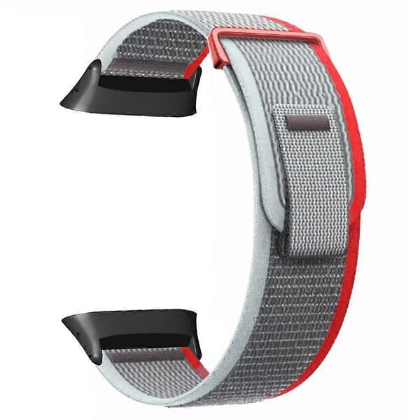För Polar Vantage Klockarmband Nylon Loop Justerbart Armband [DB] Red Grey