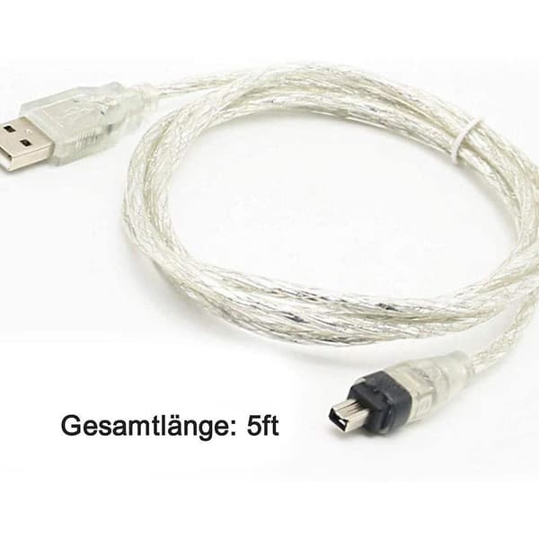 sysy-kaapeli USB-uros Firewire-liittimeen Mini 4-napaiseen Firewire-sovittimeen oheislaitteille, joissa on [DB]