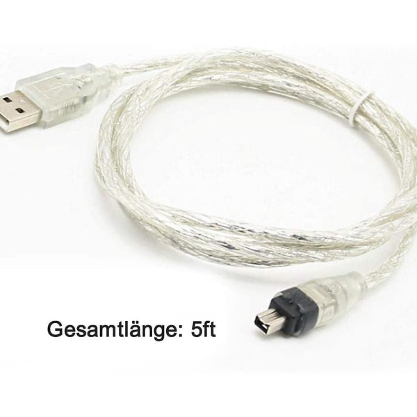 sysy Kabel USB MALE Til Firewire Plugg Til Mini 4-Pin Til Firewire Adapter for Perifere enheter som A [DB]
