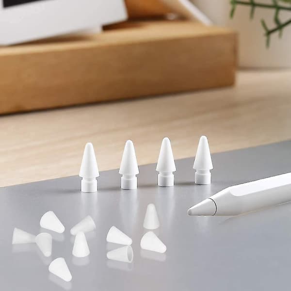 4 stk. spidser kompatible med Apple Pencil 2. og 1. generation, spidser til Apple Pencil, reservespids