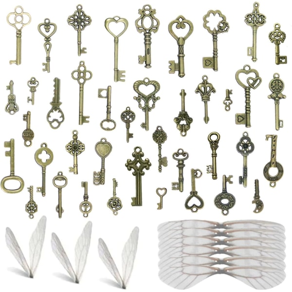 Vintage Nyckeldekoration Antik Set (40 delar)