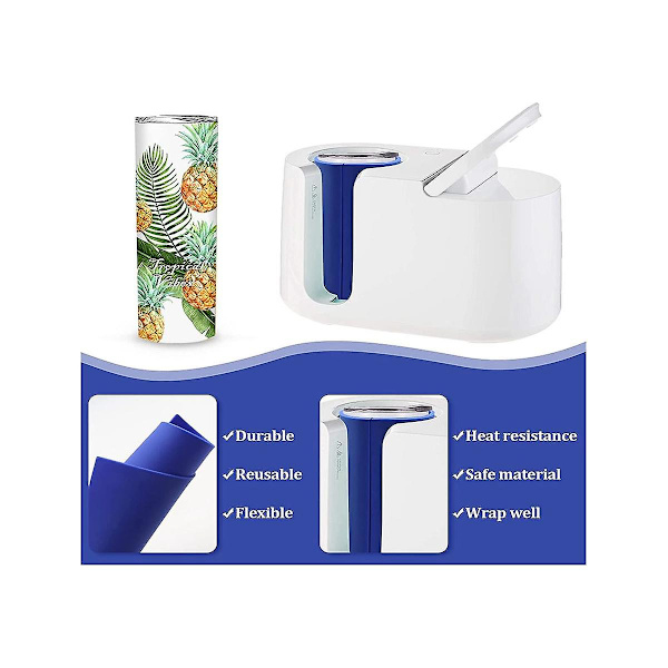 Sublimering Tumblers Wrap Set För Muggpress Tillbehör, 3 Tjocklekar Silikon Mugg Tumbler Wrap Subli