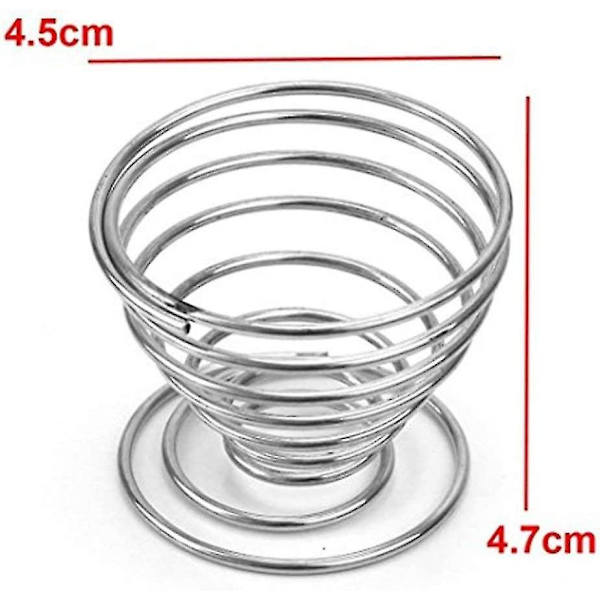 6 stk Rustfritt Stål Fjærtråd Bolle Egg Kopper Holder Stativ {db}