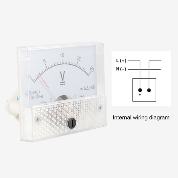 85c1 Analog DC Infälld Instrument Analog Panel Voltmeter 300V