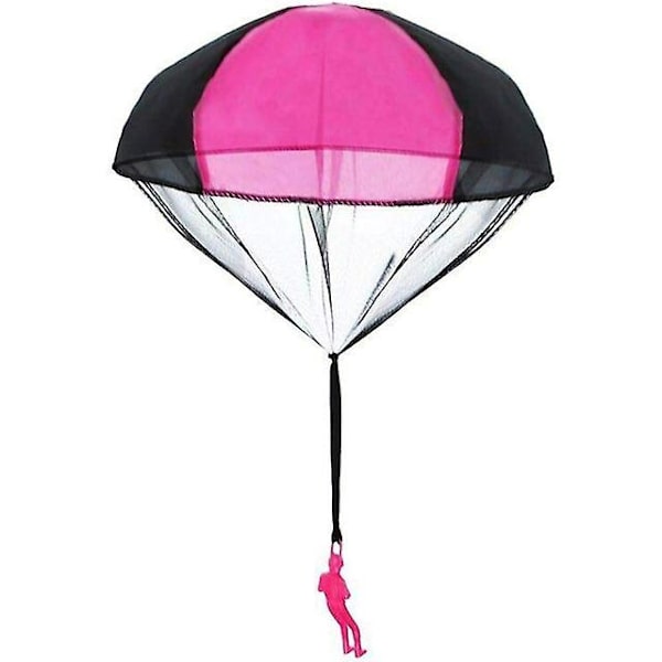 Handkastande Mini Soldat Kamouflage Fallskärm För Barn Utomhusleksaker Spel Pedagogisk Db Pink