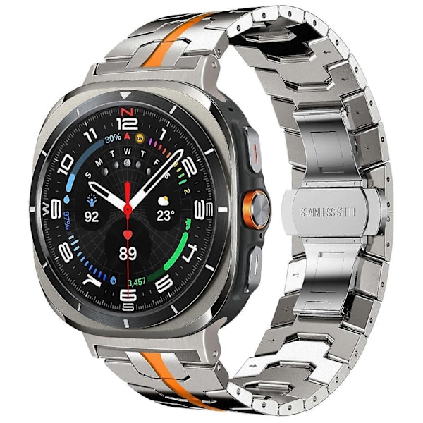 Samsung Galaxy Watch Ultra 47mm perhoslukolla varustettu titaaniseosranneke - Musta [db] Multicolor Titanium Orange