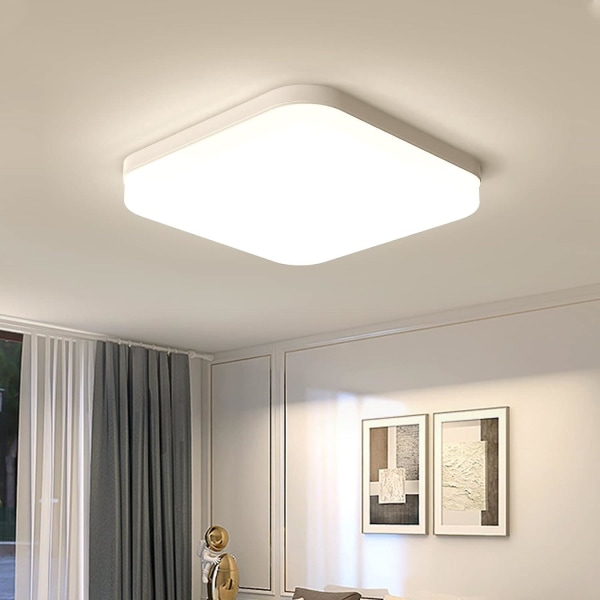 36w firkantet LED-taklys, 3240lm taklys, 4000k innendørsbelysning, moderne lyslampe