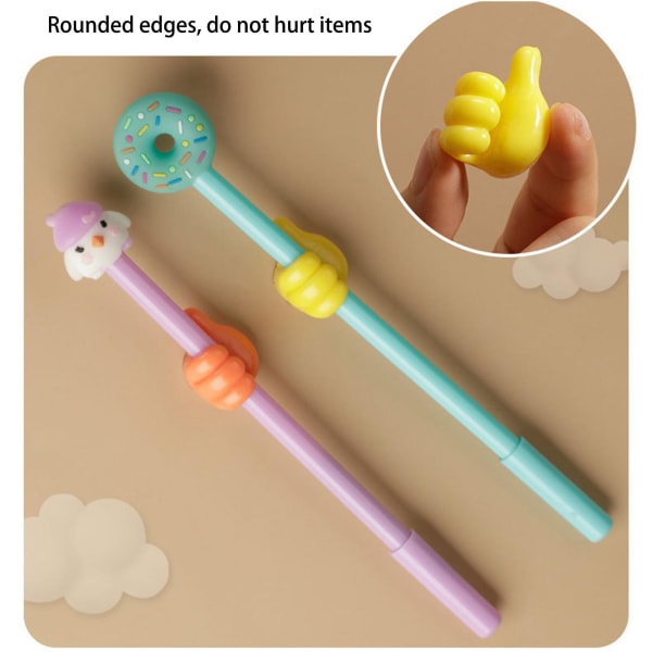 10 st Thumb Hooks Mini Multifunktionella Slumpmässiga Färger Flerfärgade Silikon Kabelhållare (slumpmässig färg) Db