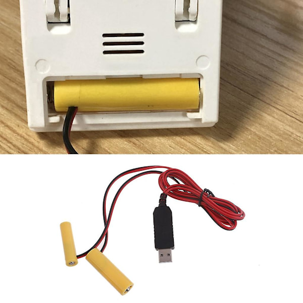 USB 5V - 1.5V LR6 AA+LR3 AAA Akun Virtajohto Teennukke Akun Sovitin Powerdb