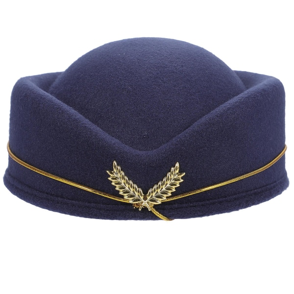 Airline Attendant Hat Stewardesse Cosplay Baret Hat Stewardesse Theme Party Hat