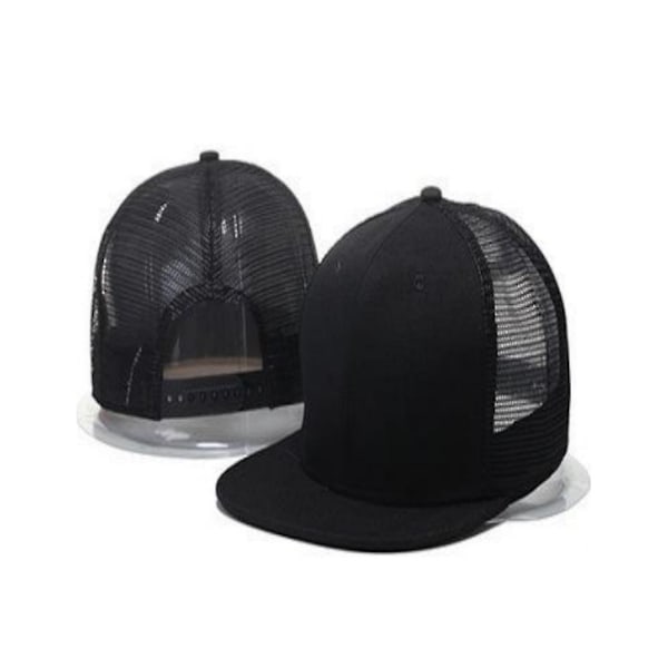 Trucker Cap Plain Hat Snapback Mesh Baseball Hip Hop Justerbar Cap for Menn/Kvinner [db] color04
