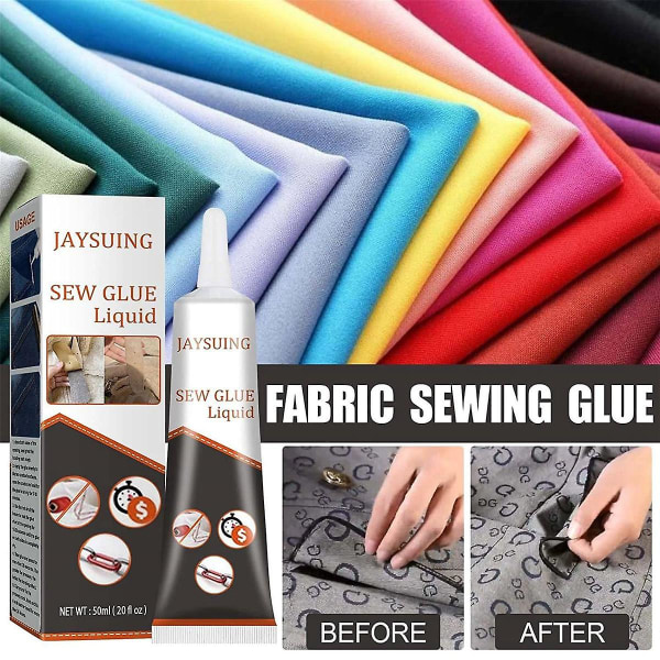 Cloth Repair Sy Lim 50ml, Sy Lim Liquid, Instant Sew Glue Bonding Liquid, Quick Dry Multi Fabric Sew Lim (3stk)