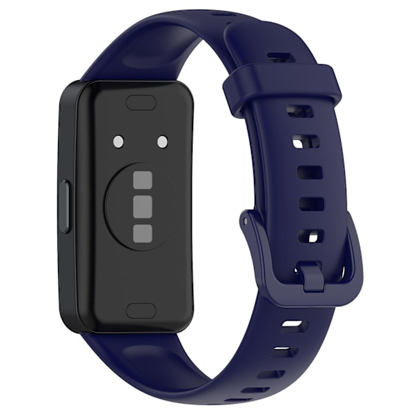 Silikonarmband för Huawei Band 8, Andningsbart Mjukt Klockarmband med Spänne [DB] Dark blue Type C Huawei Band 8
