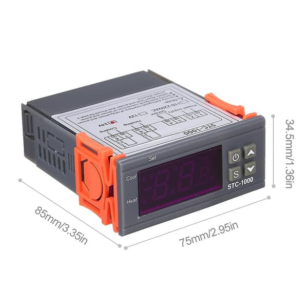 STC-1000 Digital Temperaturregulator Opvarmning Køling Celsius Termostat med Sensor db