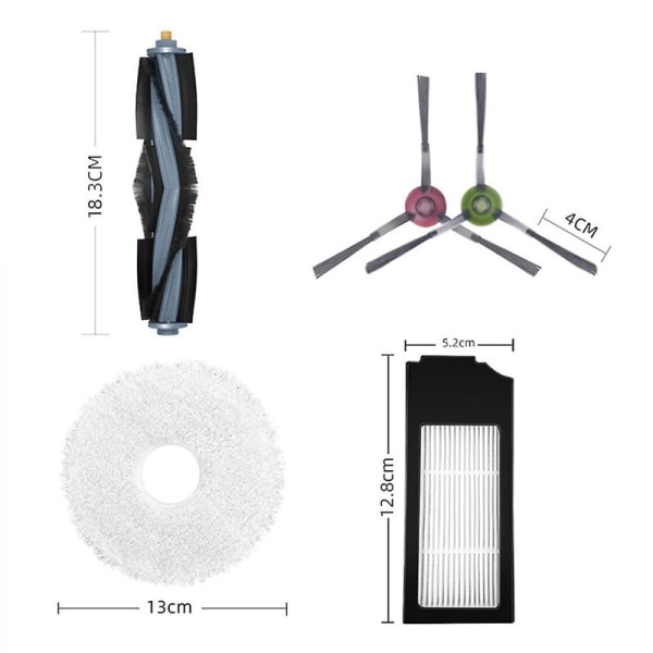 Til ecovacs deebot X1 Omni / Turbo støvpose hovedbørste kit HEPA filter moppe rengøringsklud støvsuger tilbehør [DB] as shown
