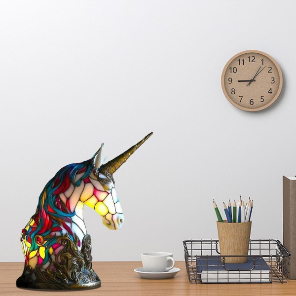Unicorn bordlampe dekor Unicorn barnehagelampe Dyrepynt Lys Dekorativ skrivebordslampe [DB] Unicorn Table Lamp