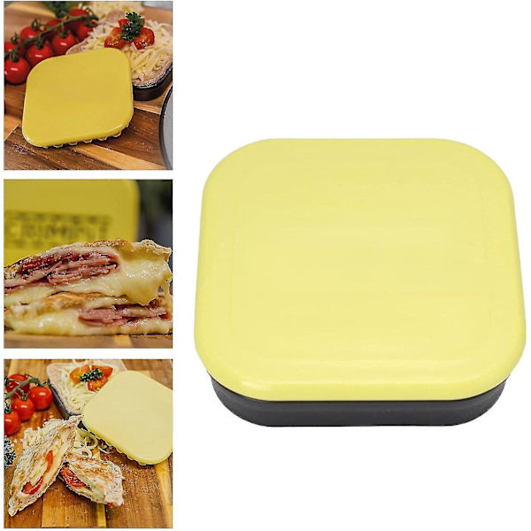 Dubbelsidig smörgåsgrill, dubbelsidig spisplatta smörgåsbakform nonstick smörgåsgrill kök pajjärnpress smörgåsgrill för frukost  [dB} Square