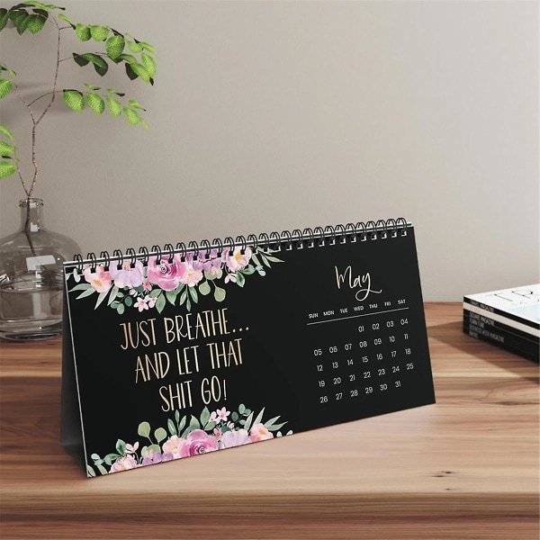 Vuoden 2024 kalenteri väsyneille naisille Sanasuunnittelija 2024 Hauska seinäkalenteri kuukausittainen viikkopäiväsuunnitelma