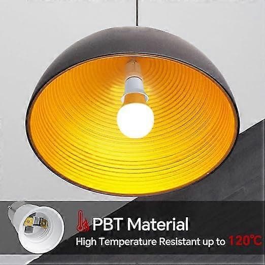 B22 til E27 Sokkeladapter, B22 til E27 Bajonettsokkelkonverter for LED Glødelampe Halogenpære Sokkelbaseadapter, 6 Stykker [DB]