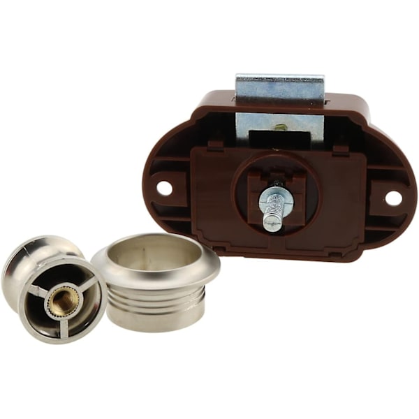 Trykknap Catch Lock E-outstanding Brun Skuffe Skab Skab Dør Nøglefri Latch Knob Til Rv Camper Motor Home Caravan Trykknap Latch Lock db