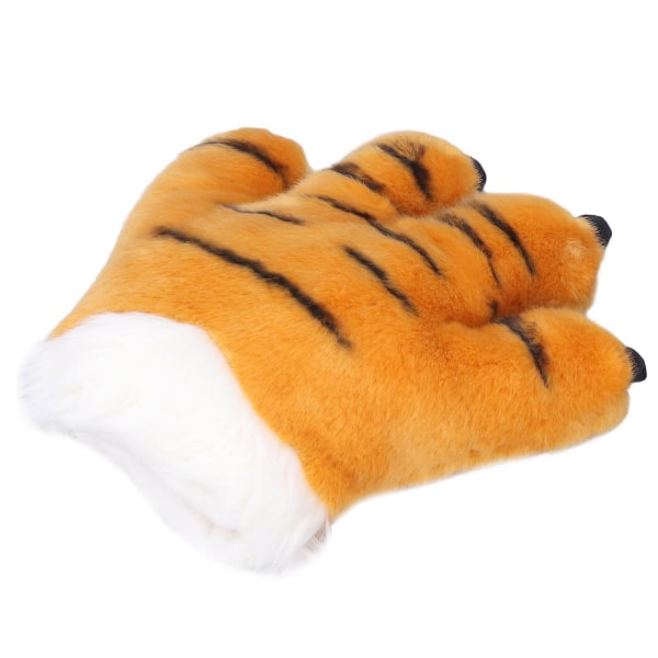 Simulation Animal Claw Gloves Cute Tiger Claw Plyshandsker Werewolf Costume Handsker [DB] Yellow