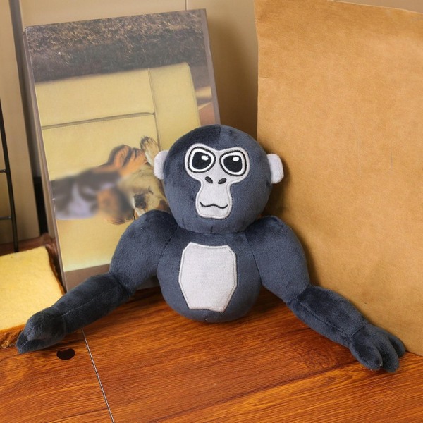 Jiyuge udstoppet legetøj Bedårende Gorilla Tag Plys dukke Legetøj Blødt PP Bomuld udstoppet dyr til spilfans Børn Voksne [DB] Grey