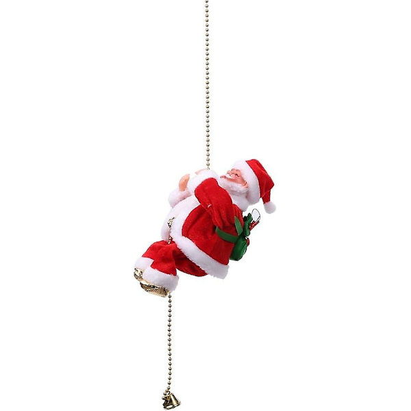 Jultomte Musikalisk Klätterrep Klättrande Jultomte På Stege Med Ljus Söt Elektrisk Jultomte (Klättrande Pärla Äldre) [DB]