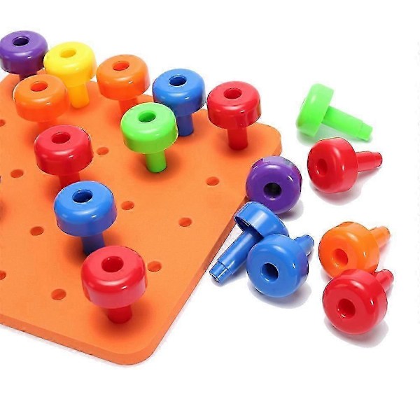 30 stk. Peg Board Sett Finmotorisk Leke for s Pegboard [db]