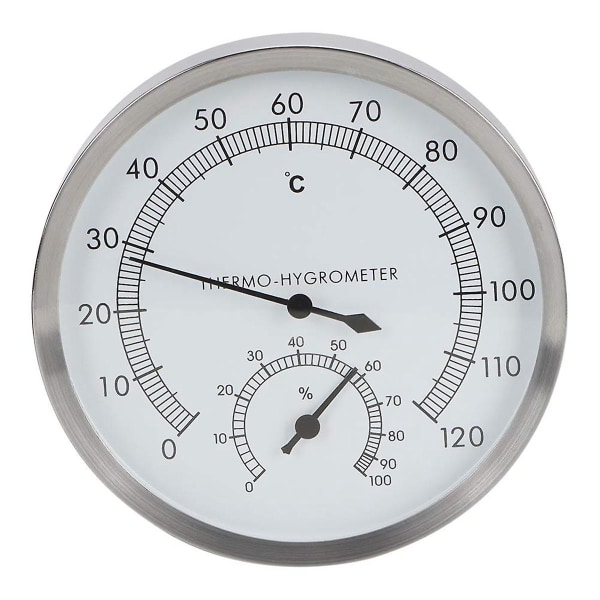 -hygrometer 2-i-1 rustfritt stål badstue romtermometer hygrometer -hygrometer badstue romtilbehør