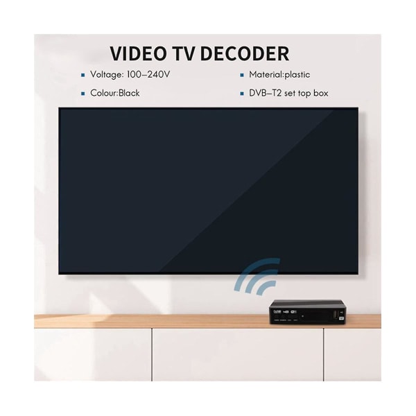 Hd99 Fta Hevc 265 Dvb T2 Digital Tv Tuner 265 Tv Mottagare Full Hd Dvbt2 Video Decoder Eu Plug