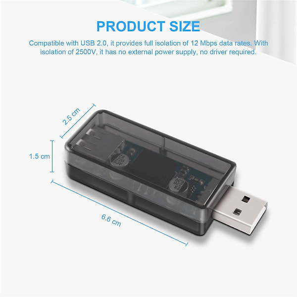 USB till USB-isolator Industriell digital isolator med hölje 12 Mbps hastighet ADUM4160/ADUM316 {DB} As Shown