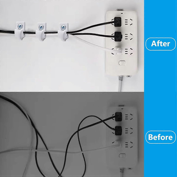 Wire shelf loop clips - 20 stk hvite nedveggklips for hyller i skap [DB]