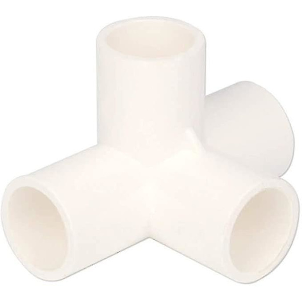 4-vägs innerdiameter 20mm PVC-koppling Bygg kraftig växthusram Möbelanslutningar 10st vit DB