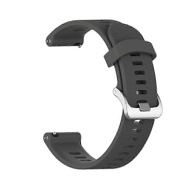 Til Garmin Forerunner 245 645 Music Silikone Udskiftningsur Armbåndsrem [DB] Dark gray