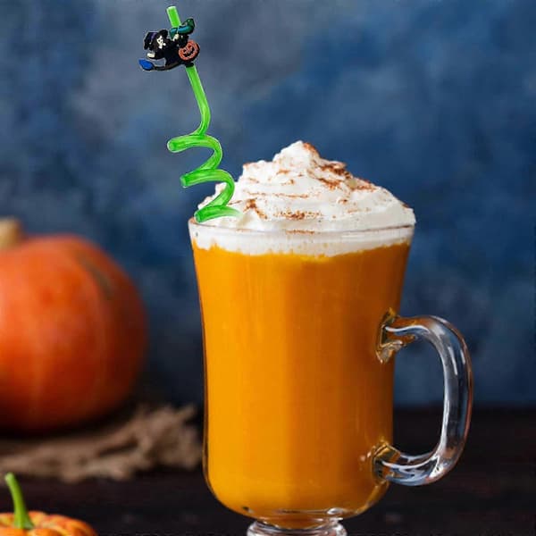 e Crazy Halloween Populära Sugrör Födelsedagsfest Barnsugrör Återanvändbara Sugrör CC[DB] E
