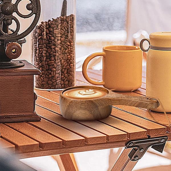 Träkaffemugg, handgjord campingvattenmugg, lätt träkaffemugg utomhusvattenbehållare, bärbar trädrickskopp för camping[DB] D