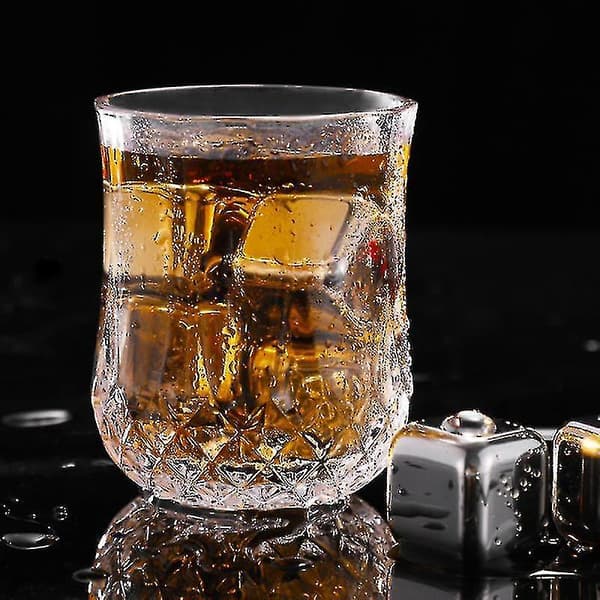Isterninger i rustfrit stål 304 fødevaregodkendt hurtigfrysende vin-is-sæt metal-isterninger